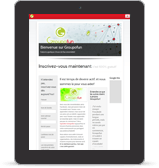 Website on tablet device